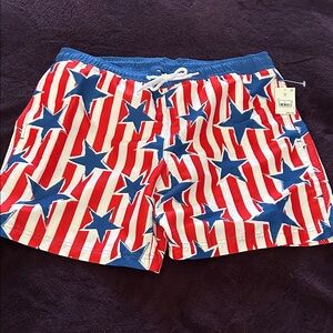 MAD Engine Red White Blue Star Short